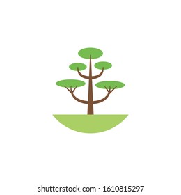 tree with branches flat style vector illustration design