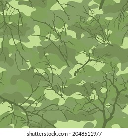 
Tree branches. Forest camouflage. Nature. Leisure. Hunting and fishing. Protection.