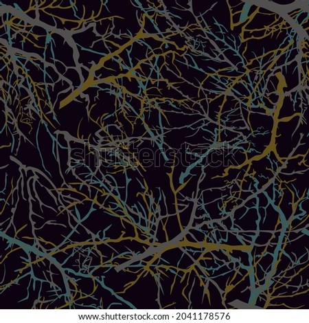 Tree branches. Forest pattern. Print for printing.