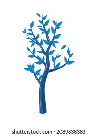 Baum- und Äste-Icon-flach