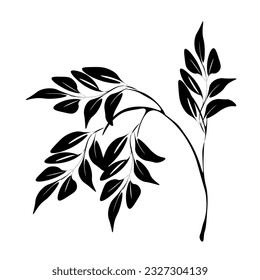 Tree Branches .
Japanese traditional ink painting
 Oriental style sumi e, u shun, go hua,
SSTK abstract,
vector illustration.