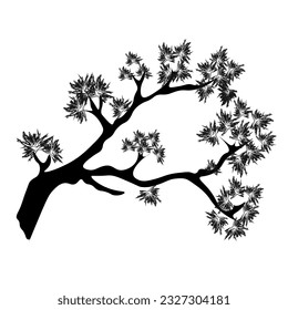 Tree Branches .
Japanese traditional ink painting
 Oriental style sumi e, u shun, go hua,
SSTK abstract,
vector illustration.