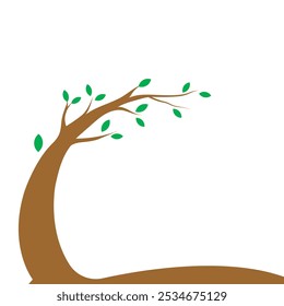 tree branches with leaves autumn season vector eps illustration
