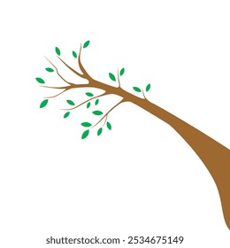 tree branches with leaves autumn season vector eps illustration