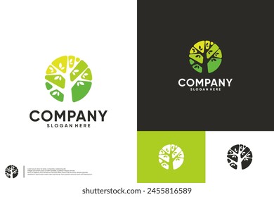 tree branches logo, modern style, farm, nature, logo design template.