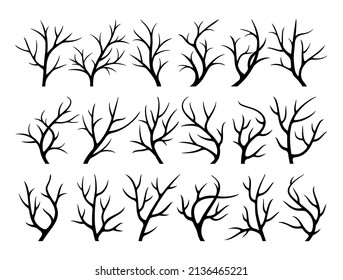 Tree branches on a white background in vector EPS 8