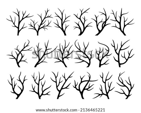 Tree branches on a white background in vector EPS 8