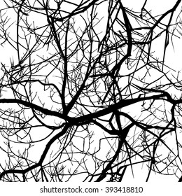 Tree branches seamless background. Vector