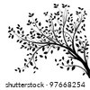 tree leaves silhouette