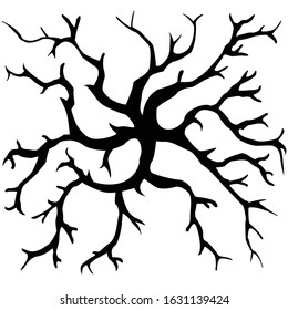 Tree branches silhouettes. Vector illustration.