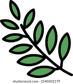 Uma árvore ramifica o vetor em fundo branco