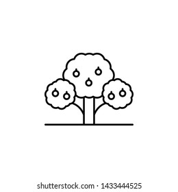 Tree, breadfruit icon. Simple thin line, outline vector of trees icons for ui and ux, website or mobile application