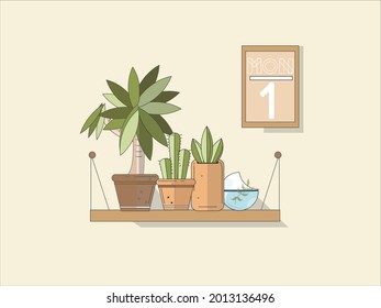tree in a bright house