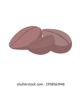 Tree brown coffee beans icon vector illustration.