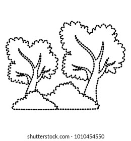 Tree and bushes cartoon