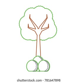 tree with bushes icon