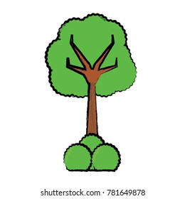 tree with bushes icon