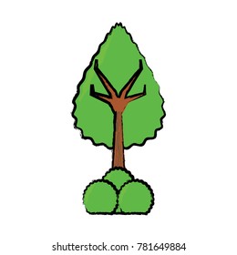 tree with bushes icon