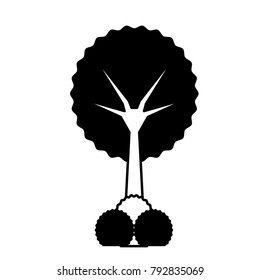 tree with bushes icon