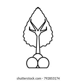 tree with bushes icon