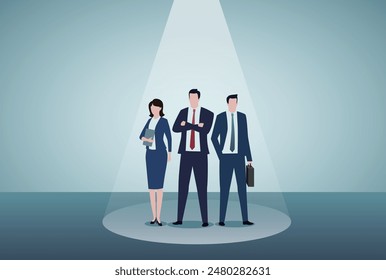 Tree business people. Business team, Professional competitor and winning concept illustration