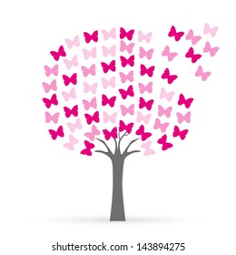  tree with butterflies