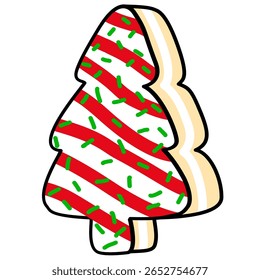 Ilustração do vetor de Natal do bolo de árvore