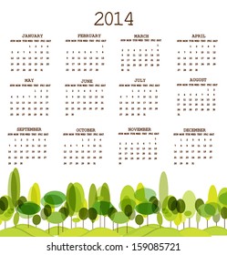 Tree calendar 2014