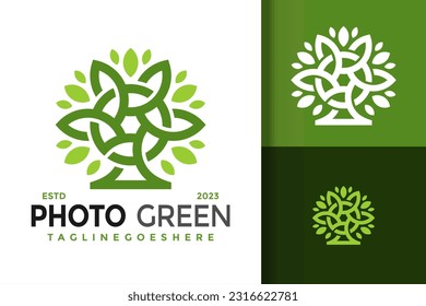 Tree Camera Logo vector icon illustration