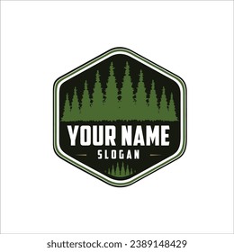 tree camp vector illustration, the logo can be used for someone who likes hunting, exploring the forest, fishing in nature, and can be used for those who need a logo
