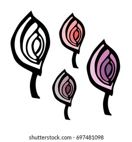 Tree candel vector illustration in color.