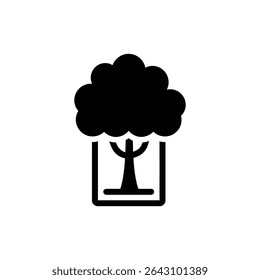 Tree Canopy gevormd als batterij om groene energie te vertegenwoordigen