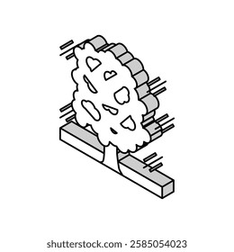 tree care services isometric icon vector. tree care services sign. isolated symbol illustration