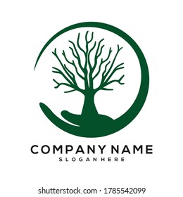 tree care vector, tree care logo, nature care logo