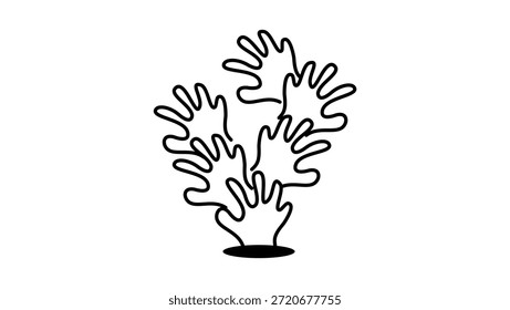 Baum von Karrieristen und korrupten Beamten, schwarz isoliert Silhouette