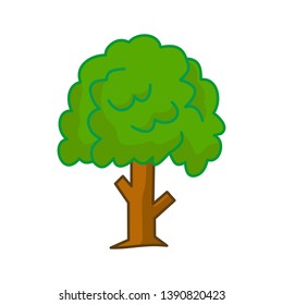 Tree Cartoon Design Graphic Template Vector