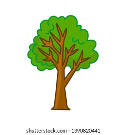 Tree Cartoon Design Graphic Template Vector