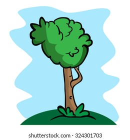 ilustración de caricatura de árbol