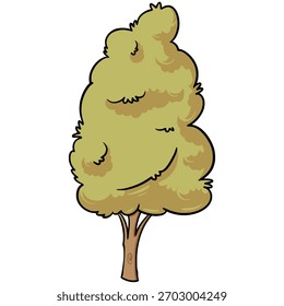 Tree Cartoon Illustration Art Element decoration nature