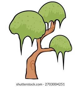 Tree Cartoon Illustration Art Element decoration nature
