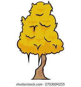 Tree Cartoon Illustration Art Element decoration nature