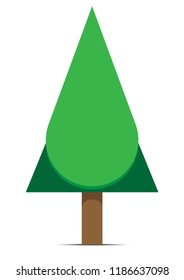 Tree cartoon on white background.