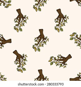 tree , cartoon seamless pattern background