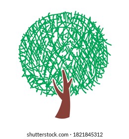 tree cartoon vector design. plant illustration