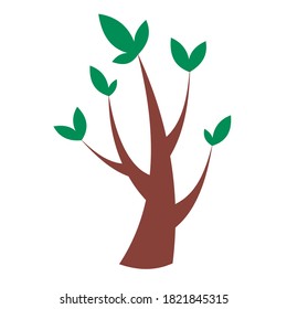diseño vectorial de dibujos animados de árbol. ilustración de planta