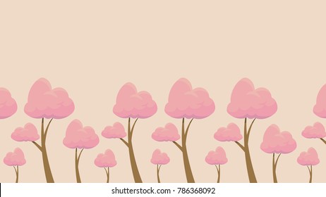 tree cartoon vector. free space for text. wallpaper. background.