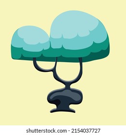 Tree cartoon vector illustration for game, background, education and all.