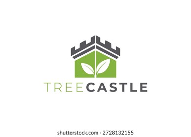 Tree and Castle Logo Design for Real Estate, Heritage, and Nature-Inspired Brand Identity