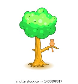 Tree With Cat Green Object