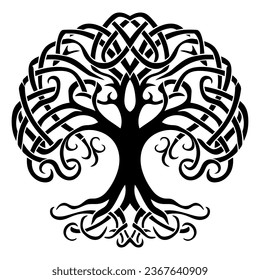 Tree in celtic knot style